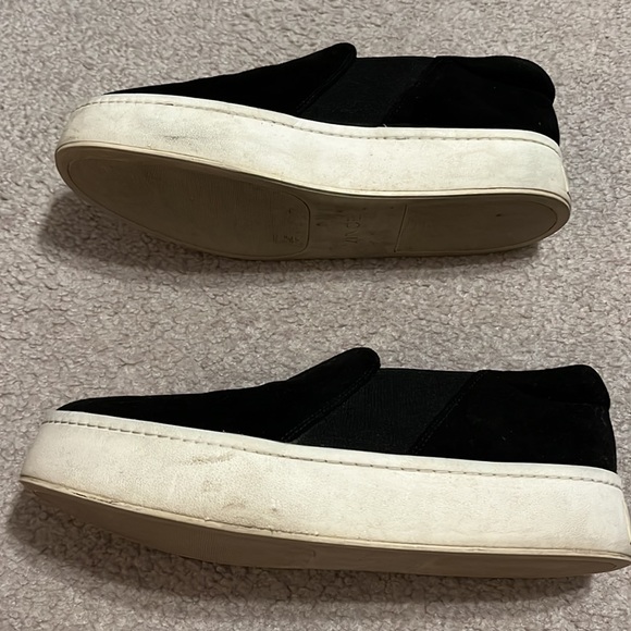 Vince Warren black suede platform sneakers. Slip on. Size 8 1/2 - Picture 3 of 6